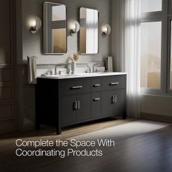 Kresla® 72" bathroom vanity cabinet with sinks and quartz top