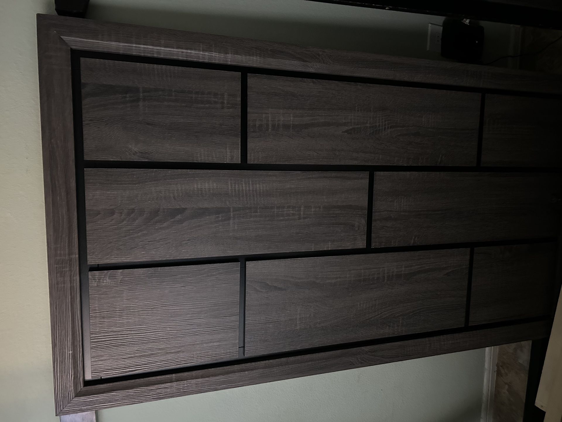 Bed Frame - Full Size (Gray) - Optional Matching Nightstand