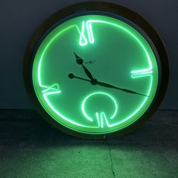 Postmodern Monumental Howard Miller Neon Wall Clock