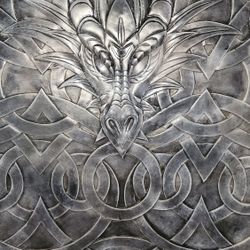 Celtic Dragon Throne Chair