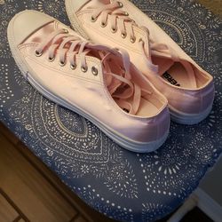 Satin Pink Womens 9.5 Converse Sneakers