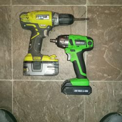 Ryobi One Plus Drill And 3 Amp 20 Volt Battery