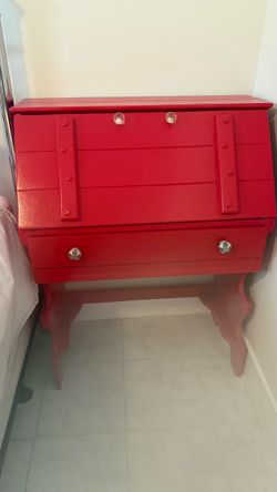 Vintage painted wood secretary desk