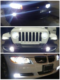 2 pcs LED Car Headlights, Fogs, & Daytime (White 6500k, 8000 Lumens) *6 Months Warranty*