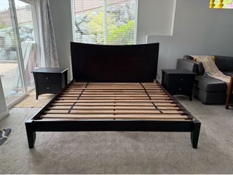 King Size Bed Frame and Nightstands