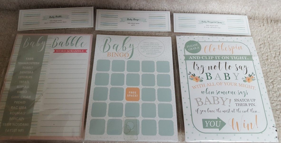 NEW Baby Shower/ Gender Reveal Party Games