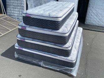 Queen Bamboo Plush Comfort Europillow Top 12inch Matres!!