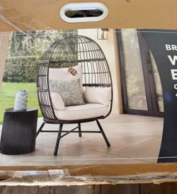 WOVEN EGG CHAIR NEW IN BOX