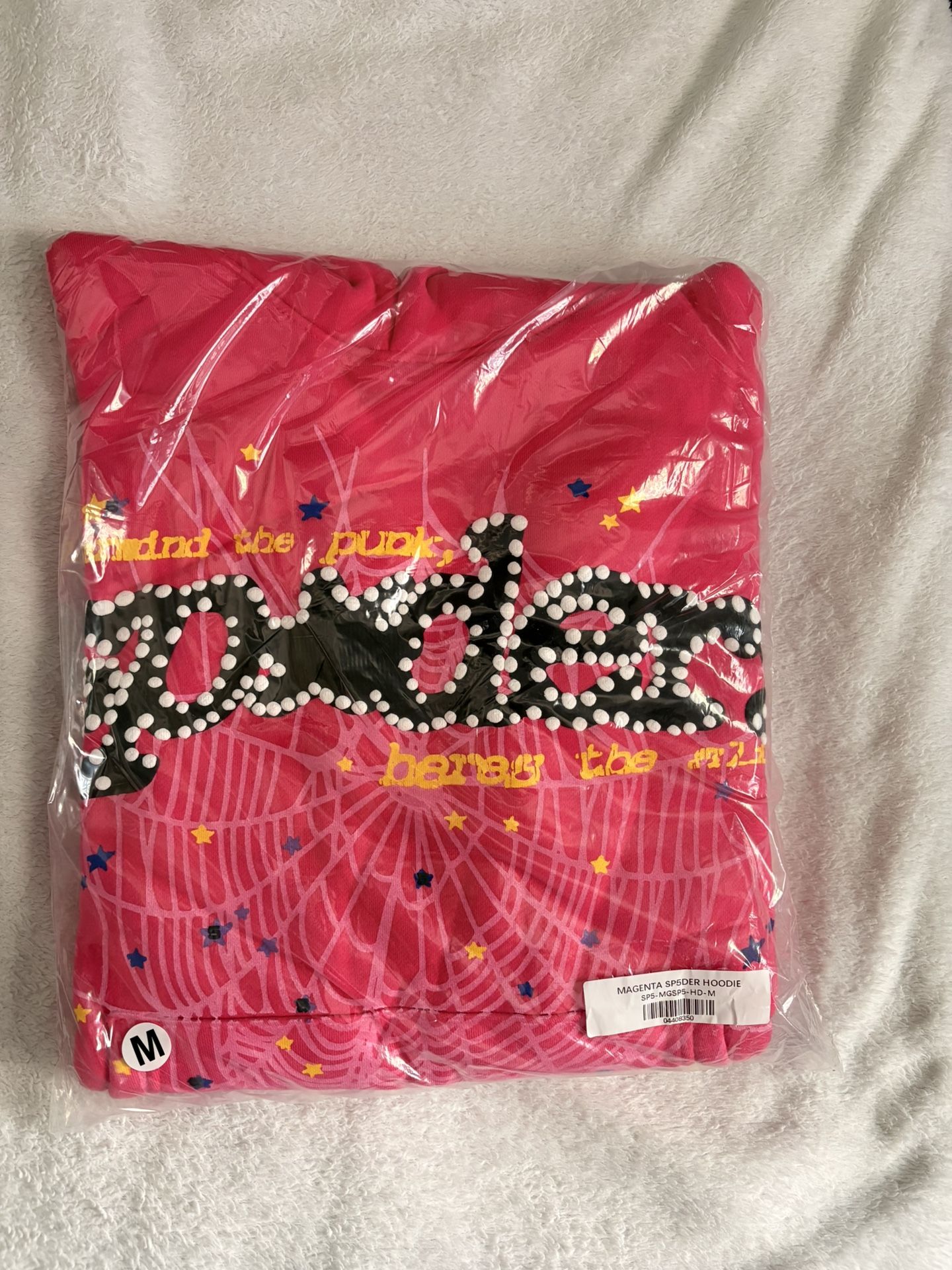 Pink Sp5der hoodie 