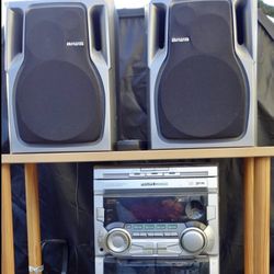 Stereo System Amplifier CD Player Cassette Player Radio Remote Control Speakers