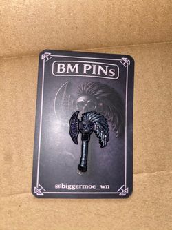 Bigger Moe Pins Black Skull Axe