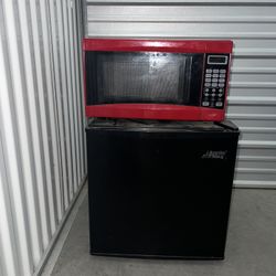 MINI FRIDGE + MICROWAVE