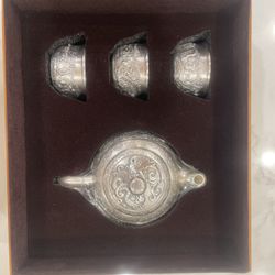 Chinese Pure Silver Tea Set