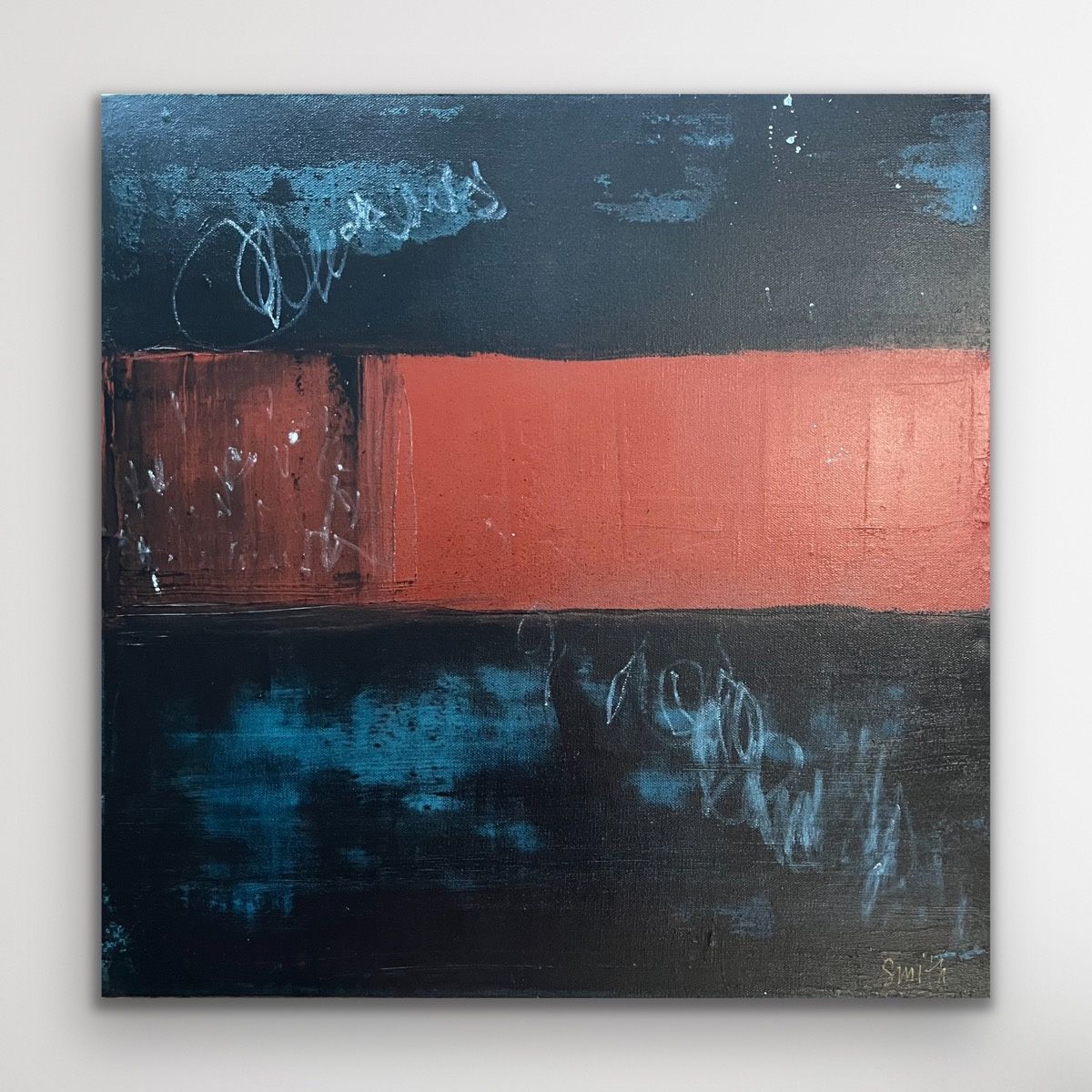 Original Art- Abstract Art- Red/White/Blue- Red With Hope
