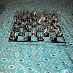 Chess Mini Glass Cups