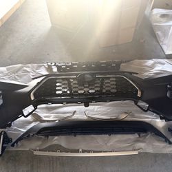 Complete Front Bumper Assembly Kit With Grilles And Trim Pieces For Toyota RAV4 2022 2023 2024 Prime Edition