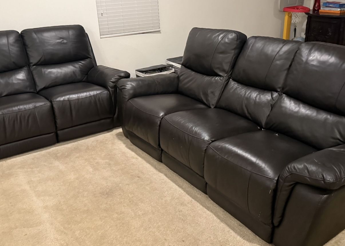 Brown Leather Recliners 