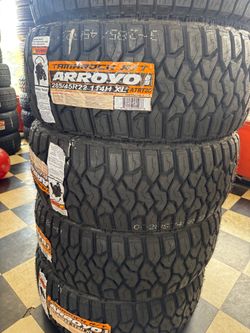 ✅📲285/45/22 vendo set de llantas nuevas arroyo rt