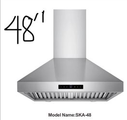New Stainless Steel Wall Mount Range Hood 48"