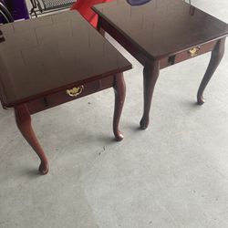 Cherry Stained End Tables