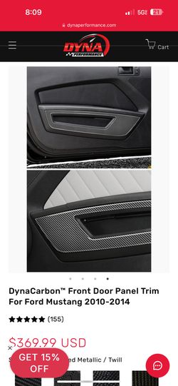 Ford Mustang 2010-2014 Front Door Panel Trim