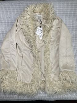 Swoosh Cream Fur Jacket 