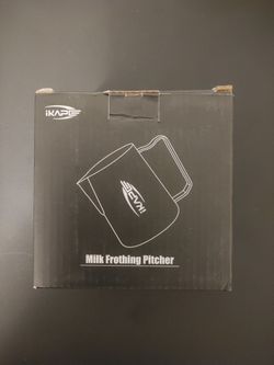 IKAPE Coffee Products, 600ml Milk Frothing Pitcher, Stainless Steel Milk Steaming Pitchers, Cappuccino Latte Art Barista Steam Pitchers Coffee Milk Fr