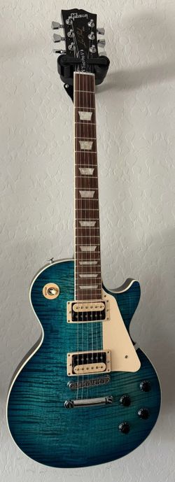 Gibson Les Paul Traditional Pro V AAA Flame Top Electric Guitar - Ocean Water Perimeter