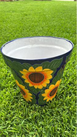 Sunflower Talavera pot set
