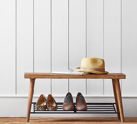 Pottery Barn Lucy Mango Wood Shoe Rack