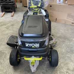RYOBI 80V HP Brushless 46 in. Battery Electric Cordless Riding Lawn Tractor with (3) 80V 10Ah Batteries and Charger