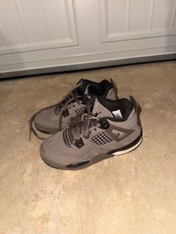 Kids Air Jordan 4 Retro 'Cave Stone and Black