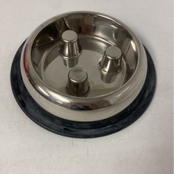 Brake-Fast Dog Training Bowl / Slow Feeder Silver