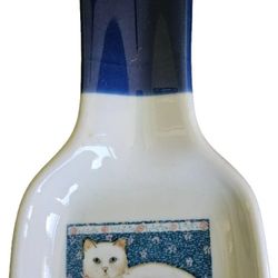 Vintage Otagiri Cat Kitten Print Ceramic Spoon Rest