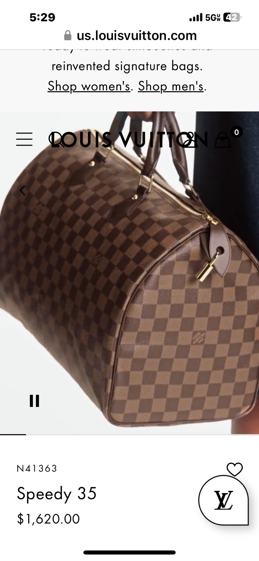 Louis Vuitton Damier Speedy 35