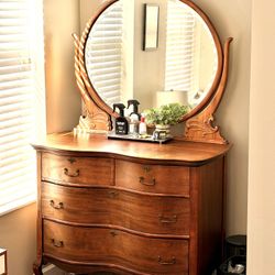 Antique Dresser With Mirror