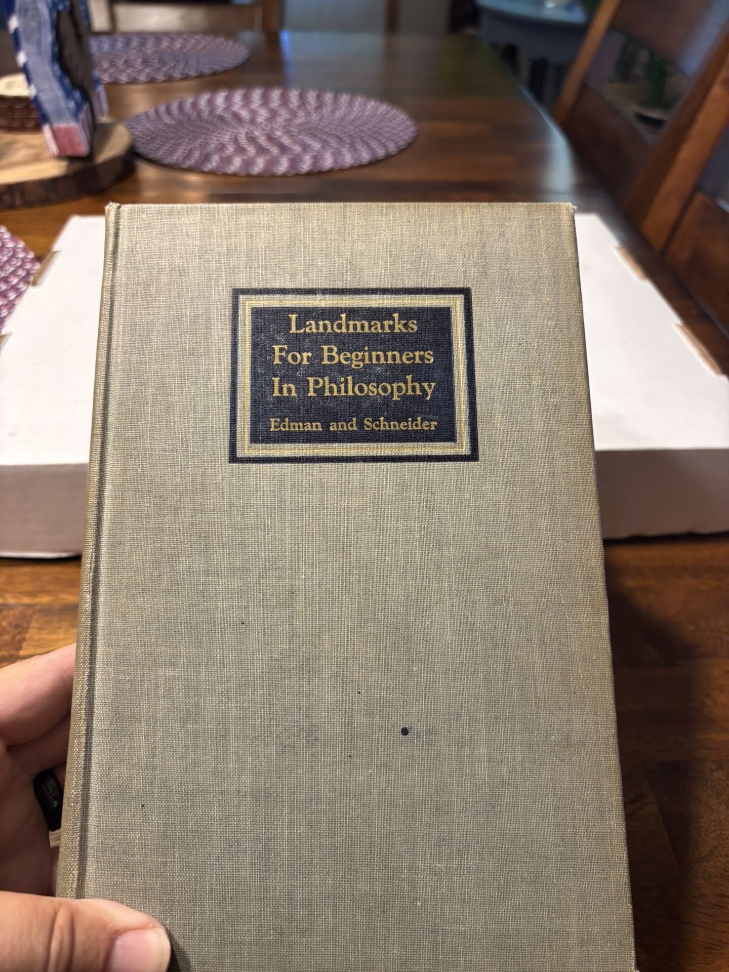Vintage Landmarks For Beginners In Philosophy Edman And Schneider Book 
