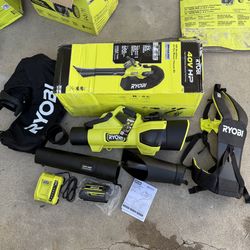 RYOBI 40V HP Brushless 100 MPH 600 CFM Cordless Leaf Blower/Mulcher/Vacuum with (1) 4.0 Ah Battery and Charger