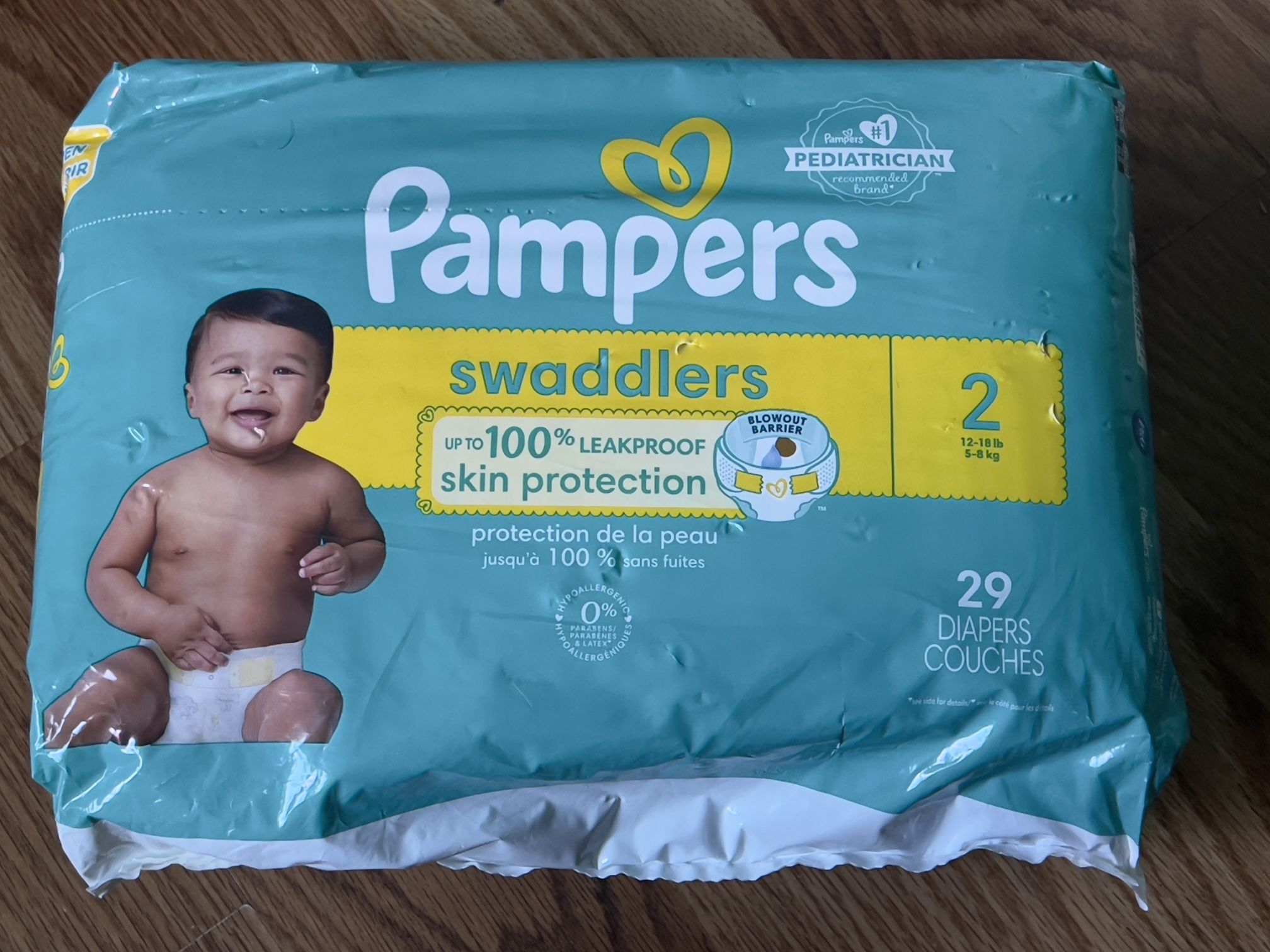 Pampers Swaddlers Size 2 and Target Up & Up Size 2