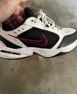 Nike Air Monarch Sneakers White Black Red