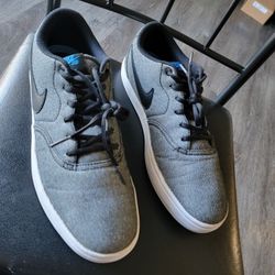 Nike SB Check Solarsoft Canvas Sneakers Grey 843896-004 Mens Size 11