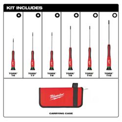 MilwaukeeTorx Precision Screwdriver Set (6-Piece)