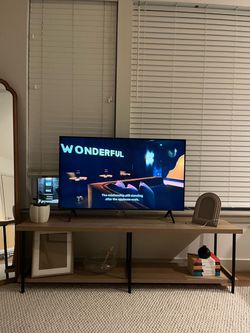 Wood and Metal TV Stand for TVs up to 60" Natural - Room Essentials™
