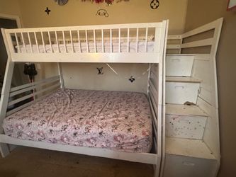 Bunk bed white full and twin