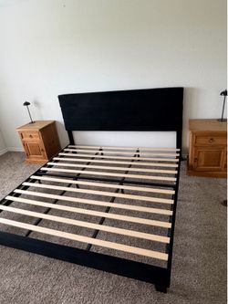 King platform bed frame