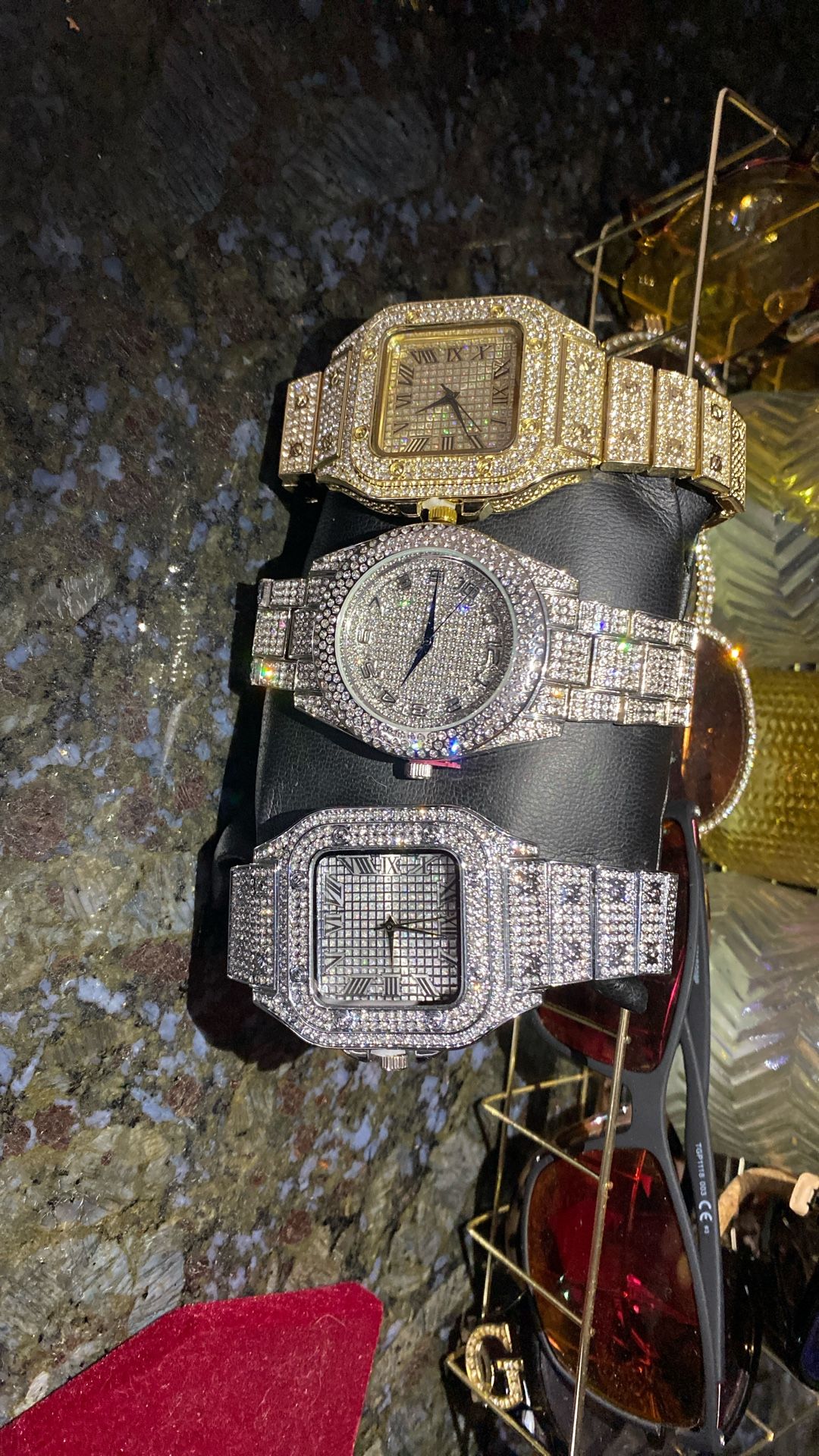 Three watch combination lab ice stones