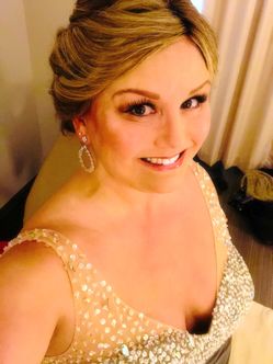 Evening Gown Sz 18 in Steel Grey