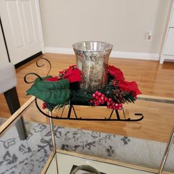 Poinsettia Candle Holder For Table Decor