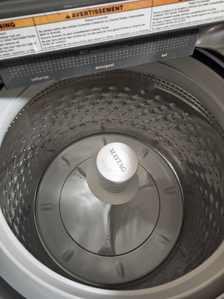 MAYTAG STAINLESS STEEL WASHER AND DRYER SET BOTH ELECTRIC XL CAPACITY 5.3 CU EXCELLENT CONDITION DELIVERY AVAILABLE FOR EXTRA FEE WE DO REPAIRS