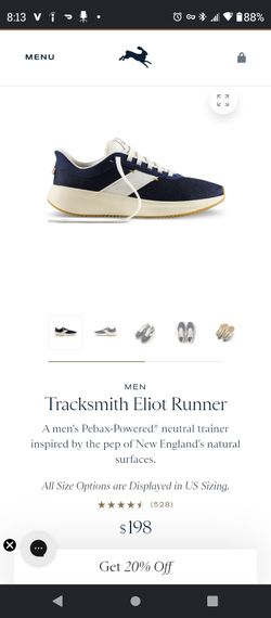 Brand new size 9.5 US Tracksmith Elliott runner